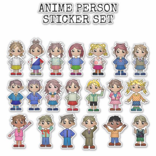 ANIME, STICKER SET (Voorkant)