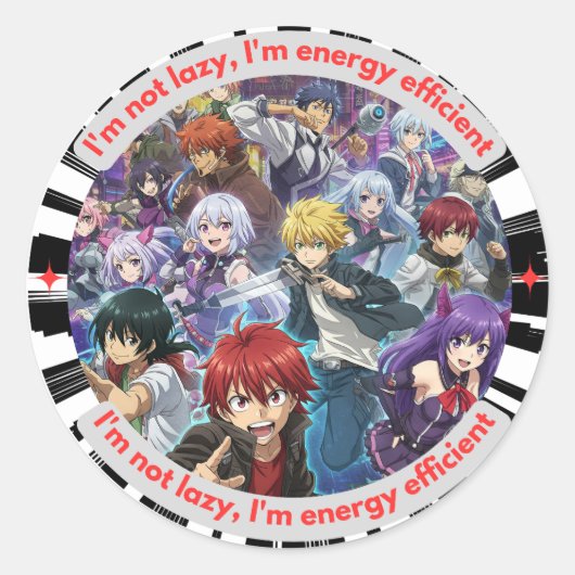 Anime-Stickers Ronde Sticker (Voorkant)
