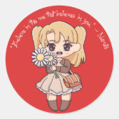 Anime-Stickers Ronde Sticker (Voorkant)