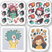"anime stickers voor laptop" "anime stickers voor  (Voorkant)