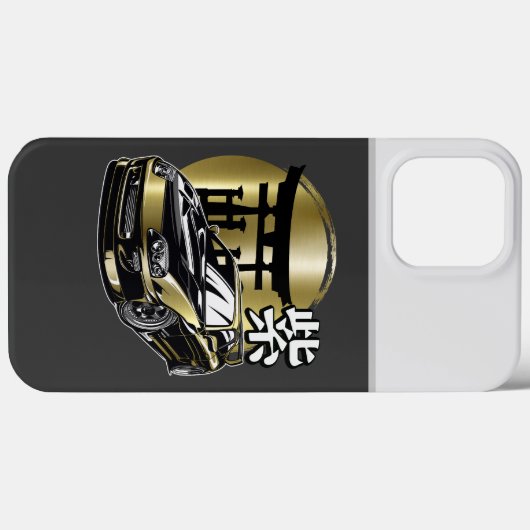 ANIME STIJL GOUDEN DRIFTING AUTO Case-Mate iPhone CASE (Achterkant (horizontaal))