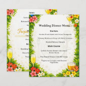 Anime stijl Jungle Menu Kaart: Elegant Dinner Even (Voorkant / Achterkant)