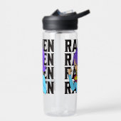 Anime stijl meisje eten Noedels zwarte tekst Waterfles (Links)