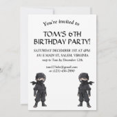 Anime Stijl Ninja Fighter Boys Verjaardagsfeest Kaart (Achterkant)