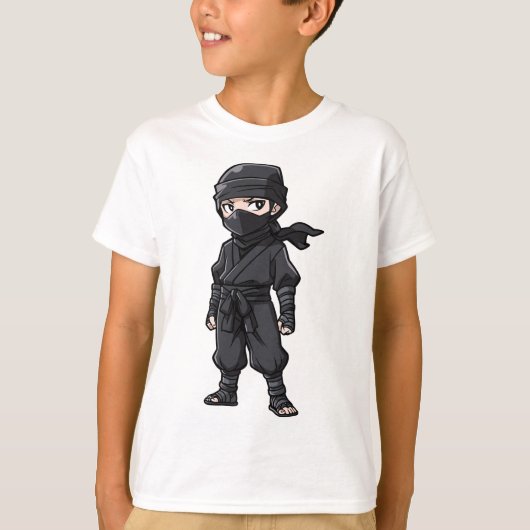 Anime Stijl Ninja Warrior Jongens Verjaardagsfeest T-shirt (Voorkant)