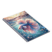 Anime stijl parelachtige halfmoon betta vis notitieboek (Rechterzijde)