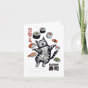 Anime-stijl Sushi Cat Harajuku Tokyo Japan Cat Caf Kaart
