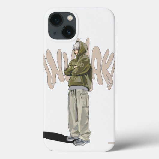 Anime Streetwear: Coole Urbane Jongen Case (Achterkant)