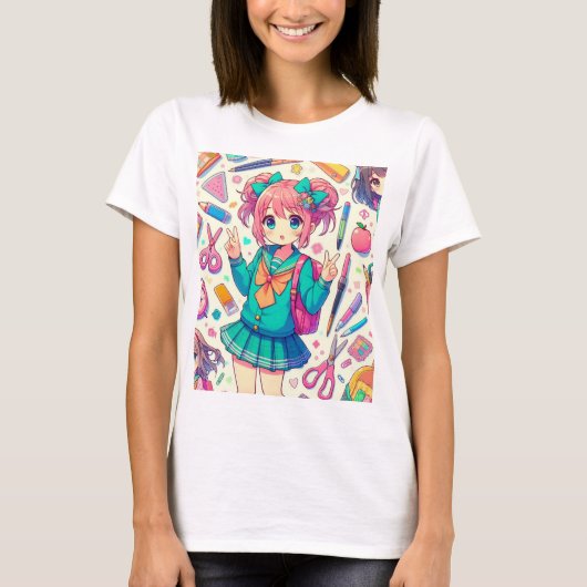 anime-student t-shirt (Voorkant)