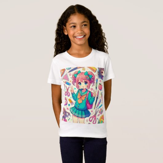anime-student t-shirt (Voorkant volledig)