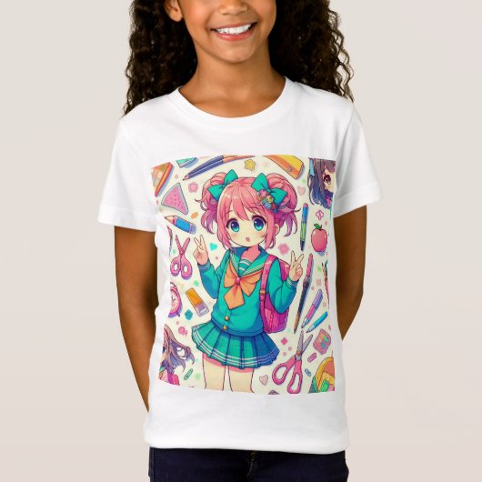 anime-student t-shirt (Voorkant)