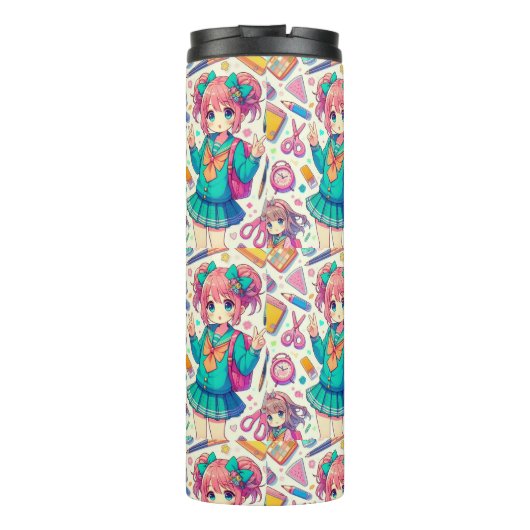 anime-student thermosbeker (Achterkant)