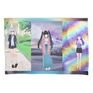 Anime Style Characters Pillow Hoesje Kussensloop