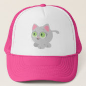 Anime Style Cute Kitten Cat Trucker Hat Pet (Voorkant)