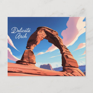 Anime Style Delicate Arch, Arches National Park Briefkaart