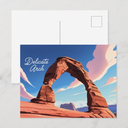 Anime Style Delicate Arch, Arches National Park Briefkaart (Voorkant / Achterkant)