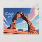 Anime Style Delicate Arch, Arches National Park Briefkaart (Voorkant)