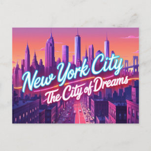 Anime Style New York City, Verenigde Staten Briefkaart