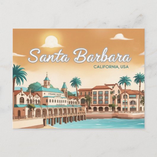 Anime Style Santa Barbara, Californië, Verenigde S Briefkaart (Voorkant)