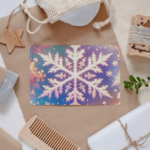 Anime Style Snowflake Art Elegant Winter Briefkaart