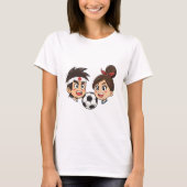 Anime Style soccer Couple T-shirt (Voorkant)
