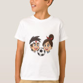 Anime Style soccer Couple T-shirt (Voorkant)