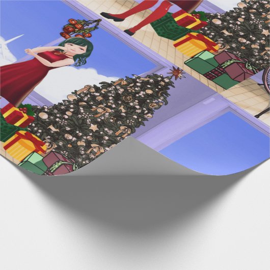 Anime Style Wrapping Paper Cadeaupapier (Hoek)