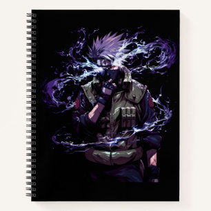 Anime Style Zwart: Kakashi Hatake Spiral Hoesje Notitieboek