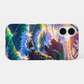 Anime Summer Seaside Sunset iPhone 16 Hoesje (Achterkant horizontaal)