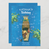 Anime-summeravonturenboot blauwe water kaart (Voorkant / Achterkant)