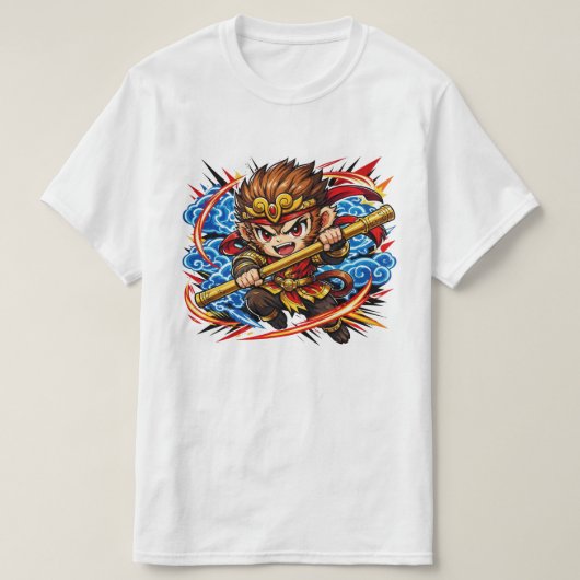 Anime Sun Wukong Monkey King - Journey to the West T-shirt (Design voorkant)