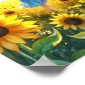 Anime Sunflower Field Summer Wall Art Poster (Hoek)