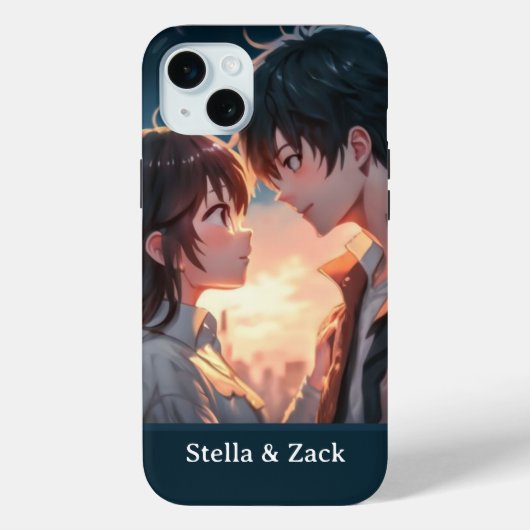 Anime Sunset Paar Case-Mate iPhone Case (Achterkant)