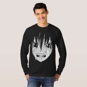 Anime T-Shirt: Droogmeisje (zwart-wit) T-shirt