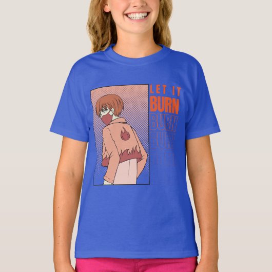 Anime T-shirt | Laat het Shirt verbranden | Anime- (Voorkant)