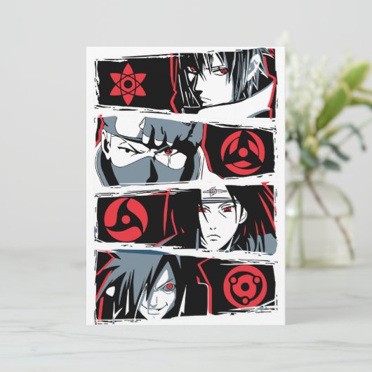 Anime T-shirts design Kaart (Staand voorkant)