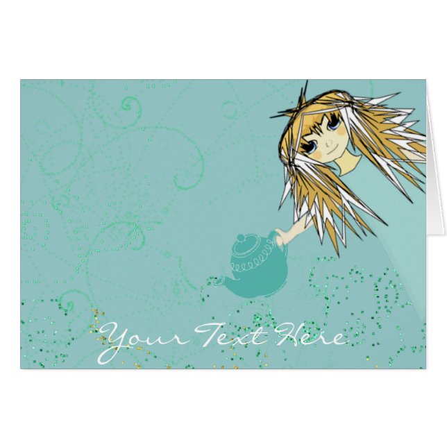 Anime Tea Party - Gepersonaliseerd (Voorkant Horizontaal)