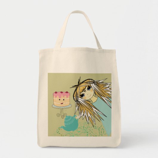 Anime Tea Party Kawaii Cake Speelgoed Boek Verjaar Tote Bag (Voorkant)