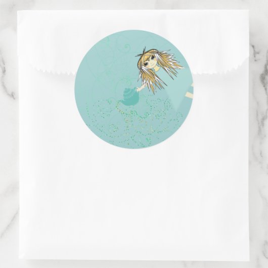 Anime Tea Party Ronde Sticker (Tas)