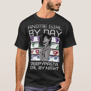 Anime tegen dag Creepypasta Girl by Night, Kawaii T-shirt