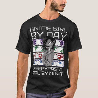 Anime tegen dag Creepypasta Girl by Night, Kawaii T-shirt
