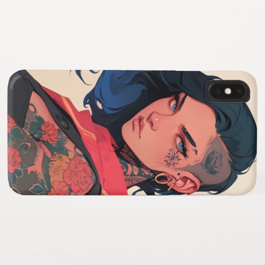 Anime Telefoon Case - Cool Girl (Achterkant (horizontaal))