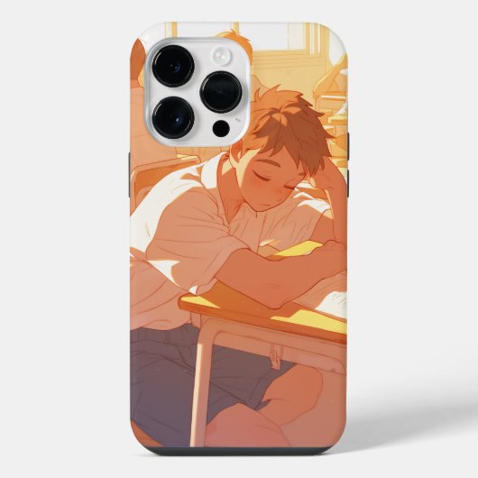 Anime Telefoon Case - Dozing Off in de klas iPhone Hoesje (Achterkant)