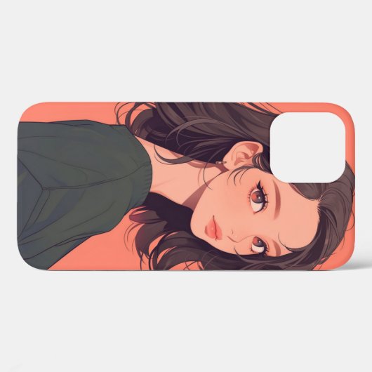 Anime Telefoon Case - Mooi Anime Meisje (Achterkant (horizontaal))