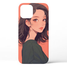 Anime Telefoon Case - Mooi Anime Meisje