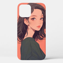 Anime Telefoon Case - Mooi Anime Meisje