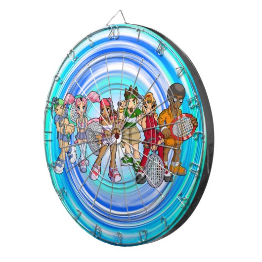 Anime Tennis Characters Dartbord (Voorkant Rechts)