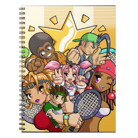 Anime Tennis Characters Notitieboek (Voorkant)