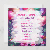 Anime Thema Verjaardag Meisje van Kleur Gepersonal Kaart (Achterkant)