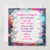 Anime thema Verjaardagsmeisje gepersonaliseerd Kaart (Achterkant)